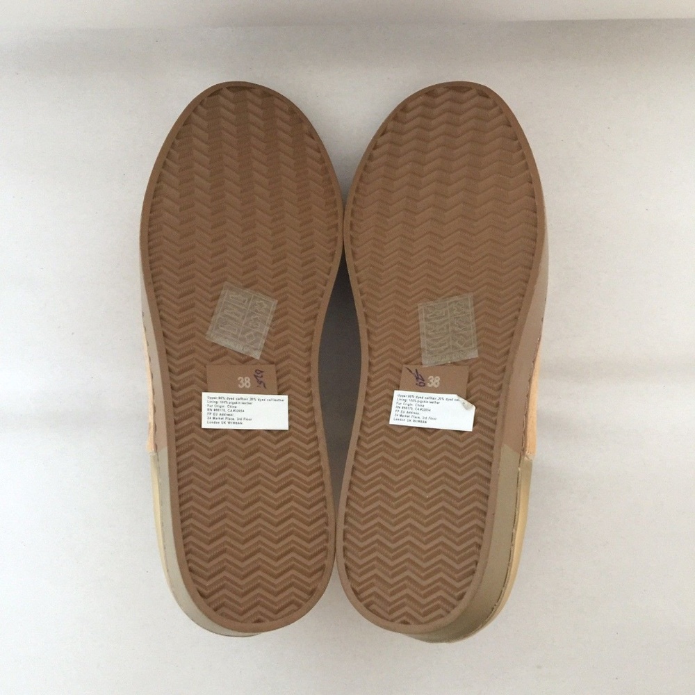 Free People Gold Varsity Slip On Sneakers NWOB - Picture 7 of 7